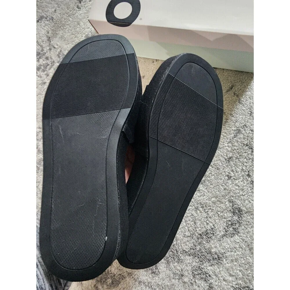 SO Goods For Life Lezley Sandals Womens Size 7 BLACK Platform Slide Flatform - Picture 6 of 8
